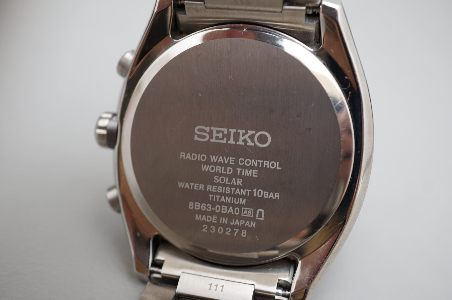 Seiko Astron SBXY009 8B63 Silver Dial JDM Titanium Radio Wave Solar Quartz Watch