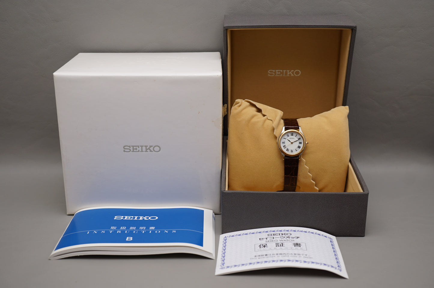 Seiko Exceline SWDL162 4J41 Roman Numeral Pearled Dial Ladies Quartz Watch