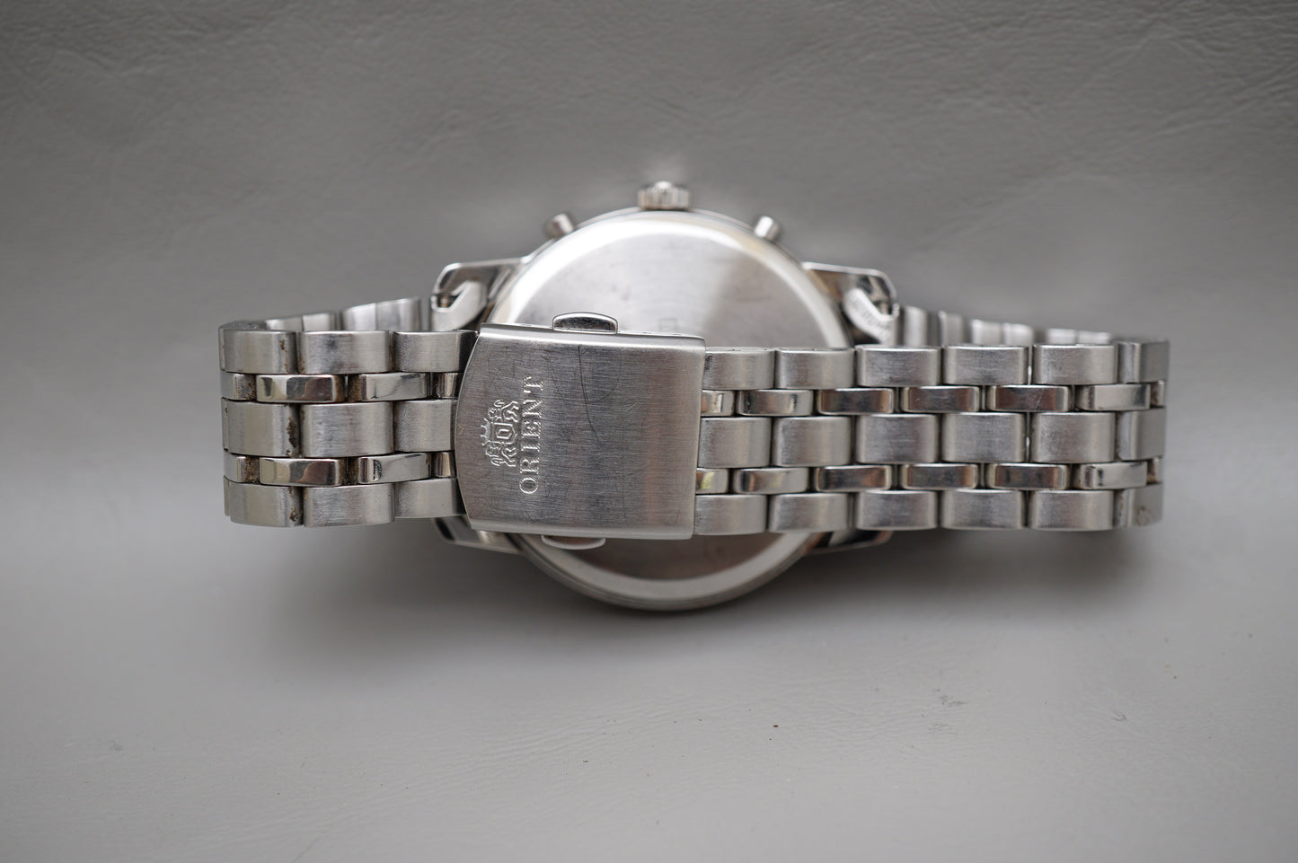 Orient TT0P-C3-B Black Silver Dial Quartz Chronograph Watch READ