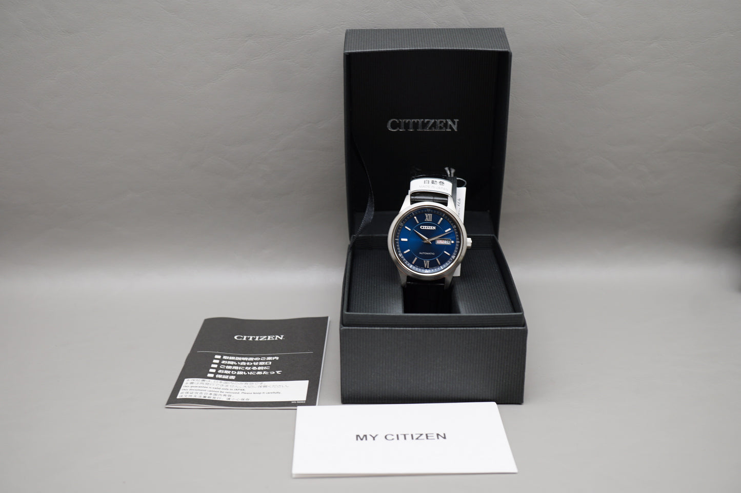 New Citizen Collection NY4050-03L Royal Blue Dial Sapphire Mens Automatic Watch