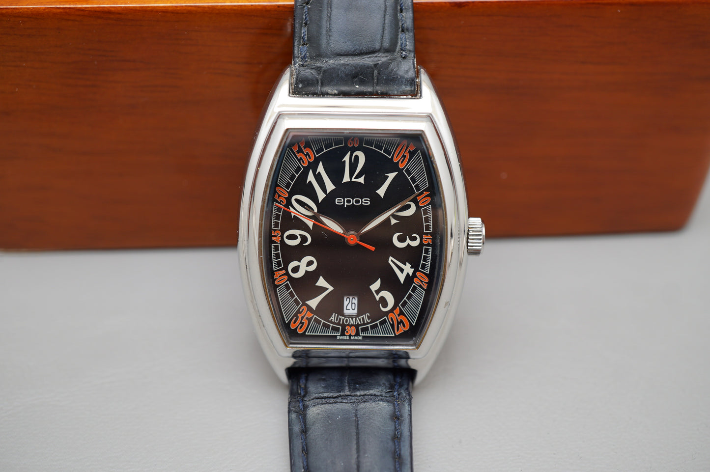 Epos Elegance 3332 Black Dial Swiss Tonneau Automatic Watch