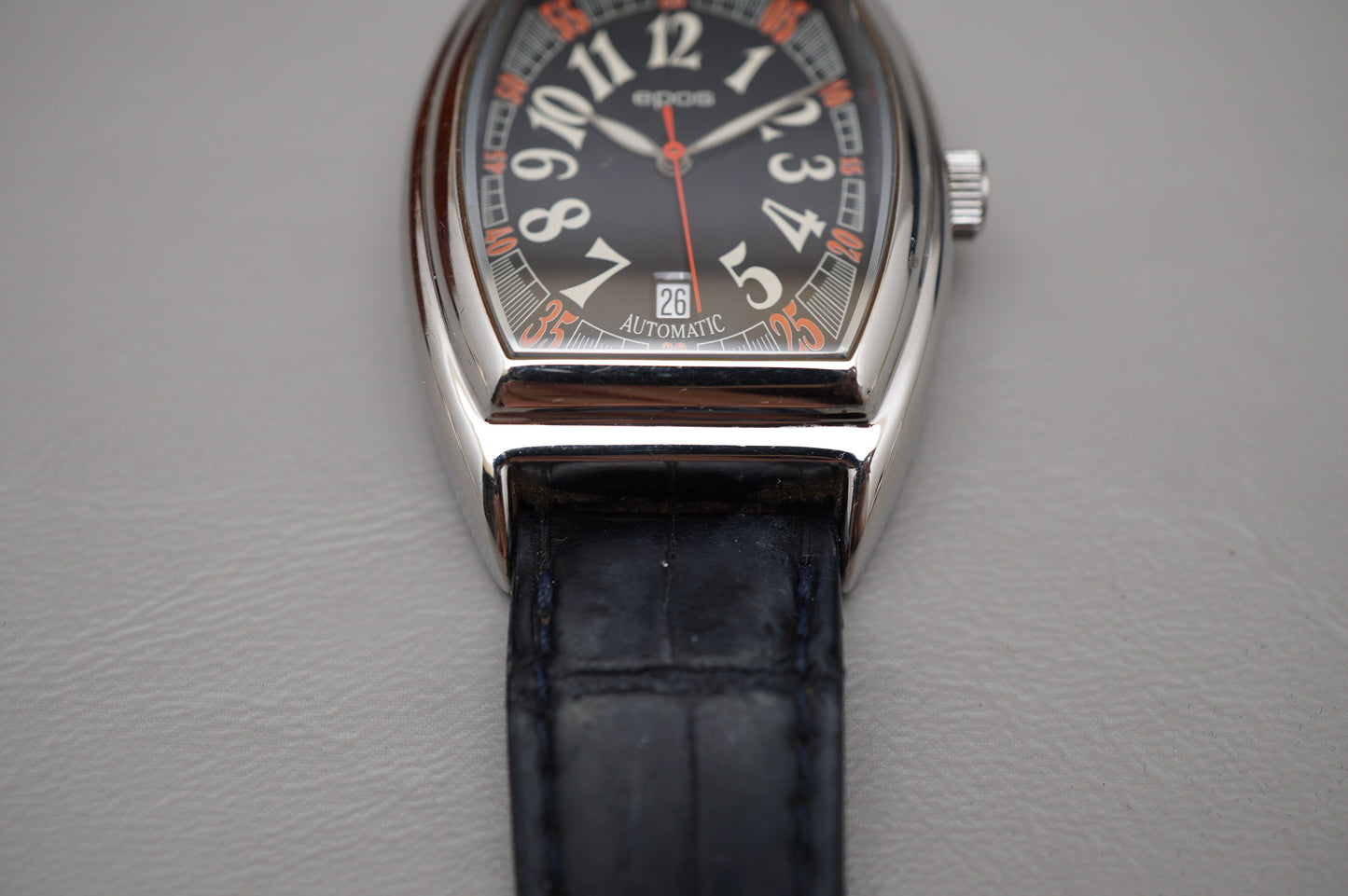 Epos Elegance 3332 Black Dial Swiss Tonneau Automatic Watch