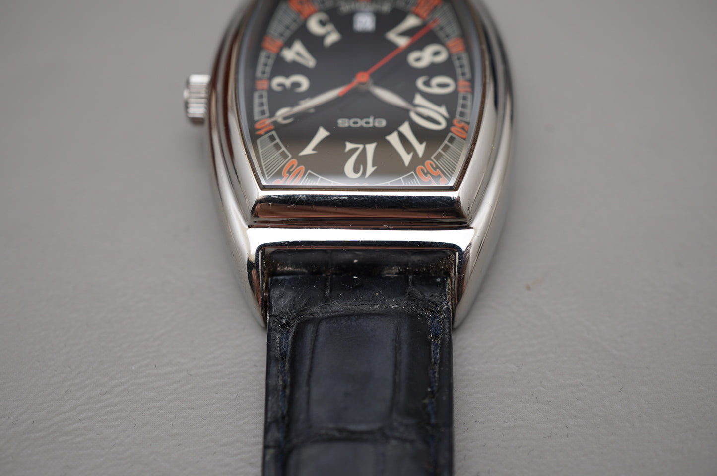 Epos Elegance 3332 Black Dial Swiss Tonneau Automatic Watch