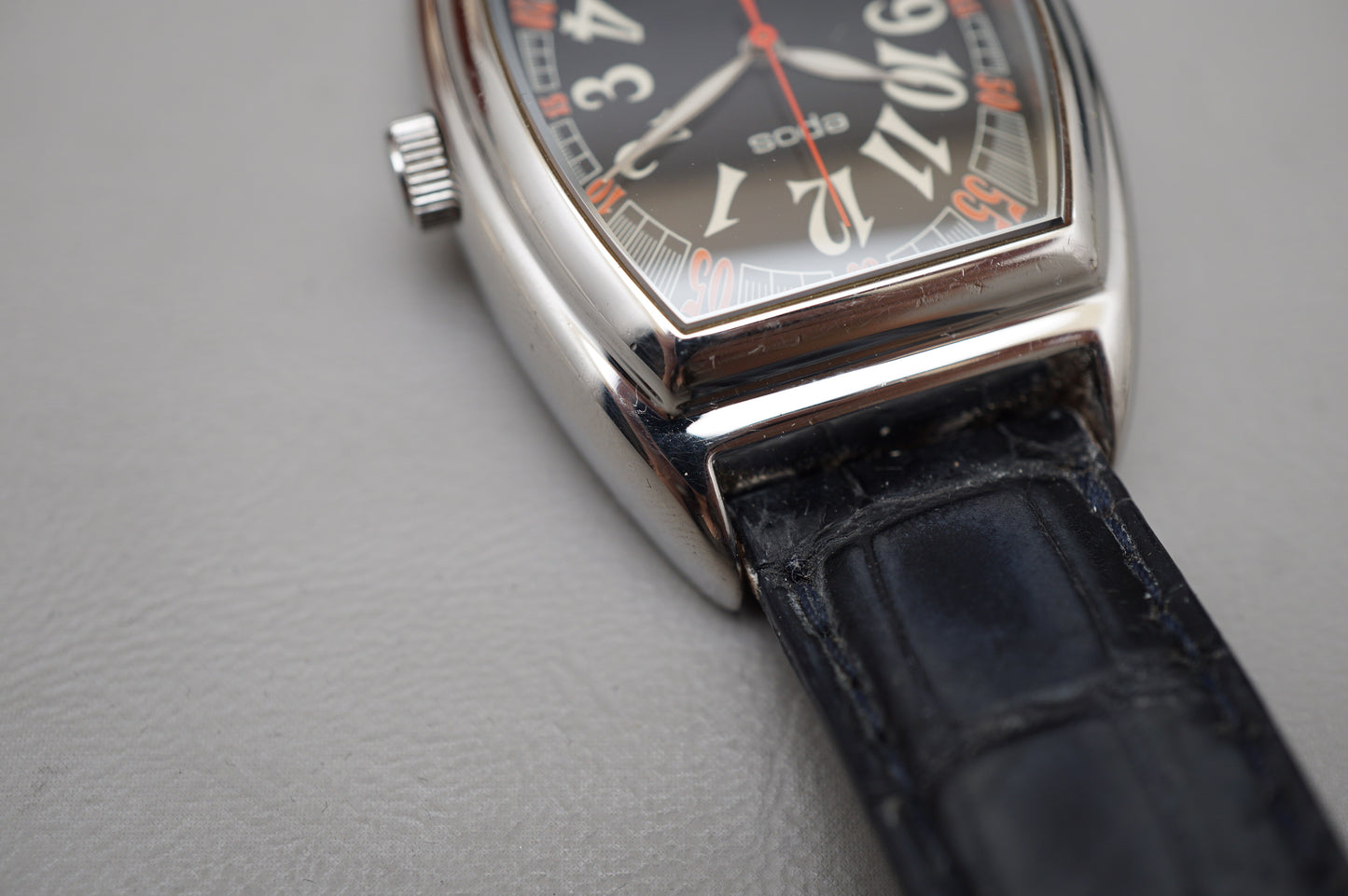 Epos Elegance 3332 Black Dial Swiss Tonneau Automatic Watch