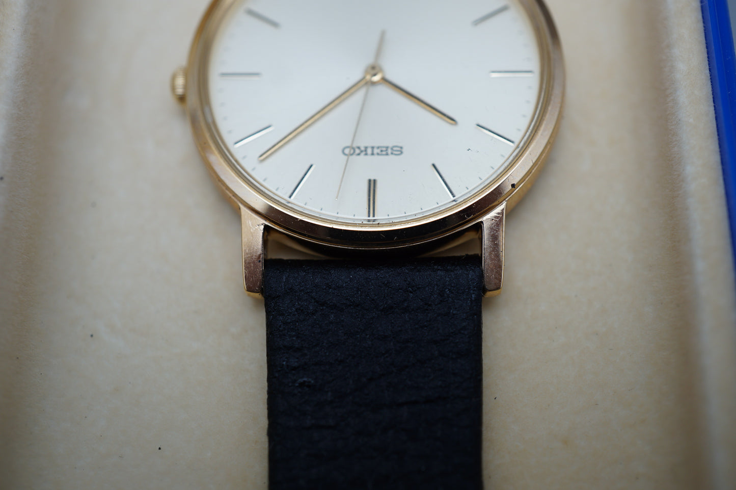 Vintage 1992 Seiko 7N01-8000 Gold Tone Champagne Dial Quartz Watch