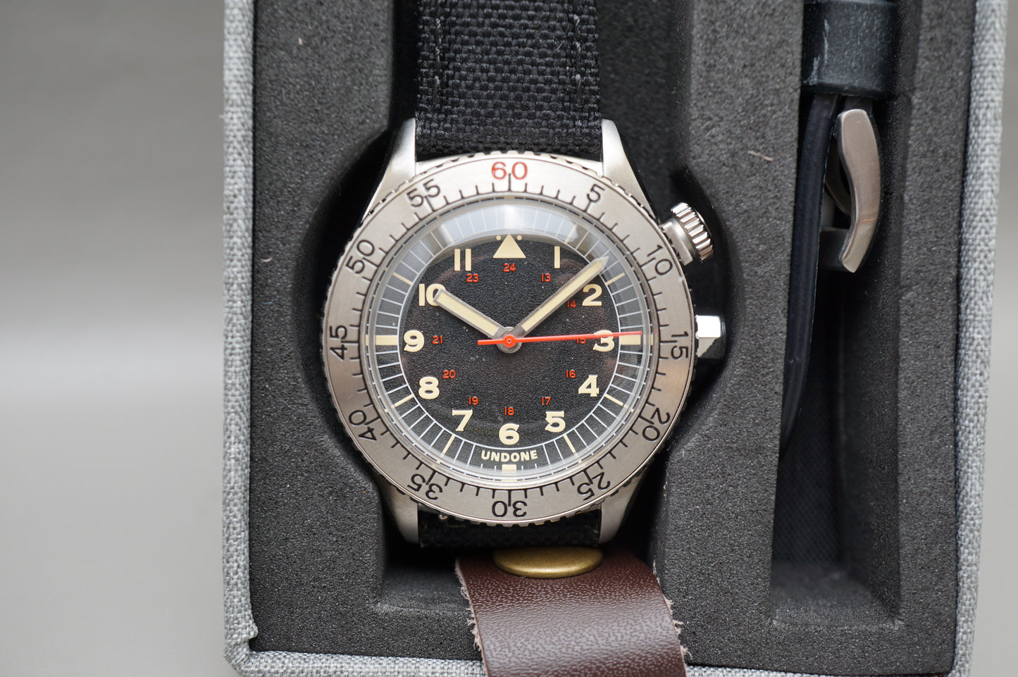 Undone ARO-CMD-SLB NH35 Aero Commando Black Dial Vintage Style Automatic Watch
