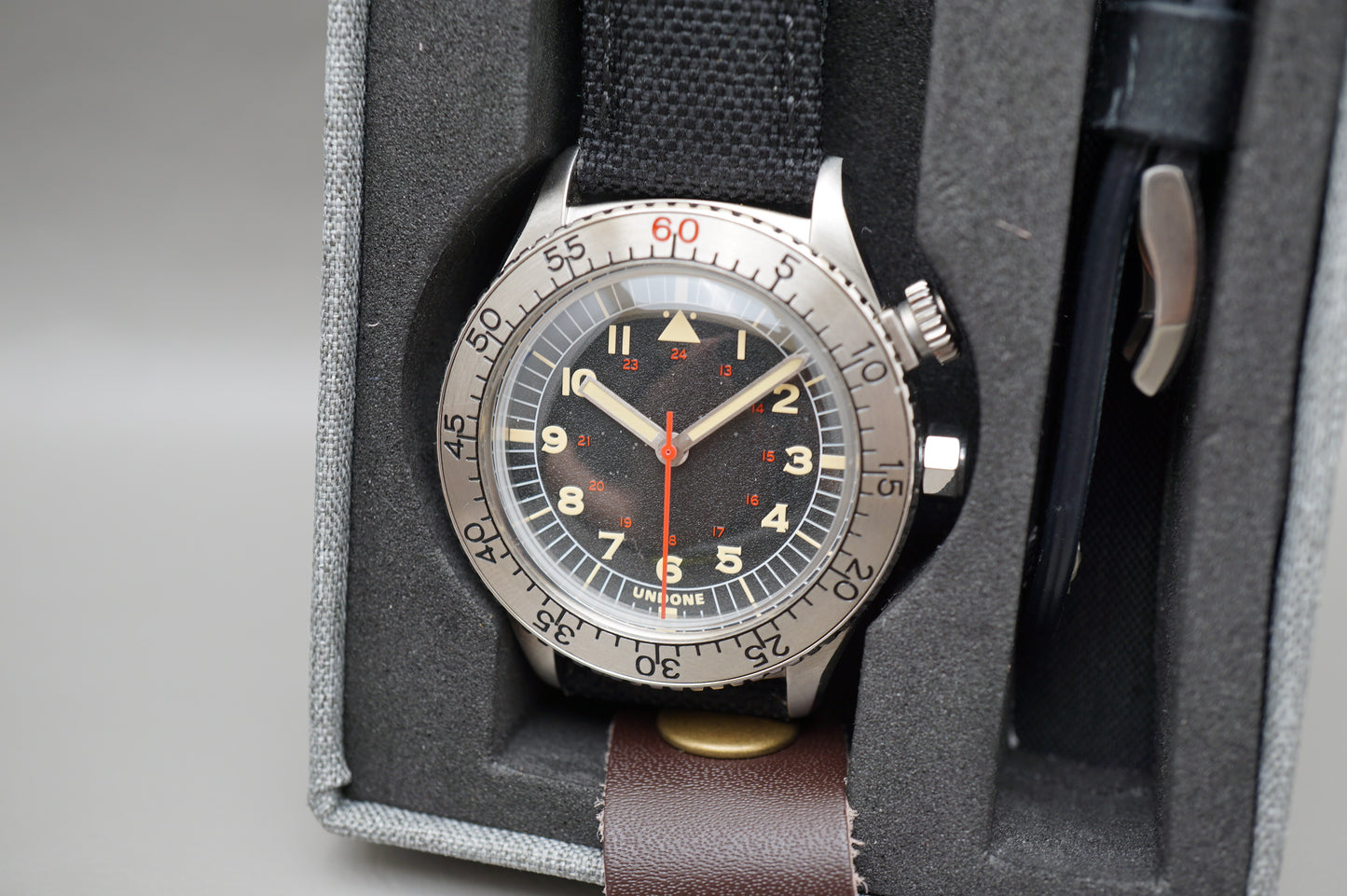 Undone ARO-CMD-SLB NH35 Aero Commando Black Dial Vintage Style Automatic Watch