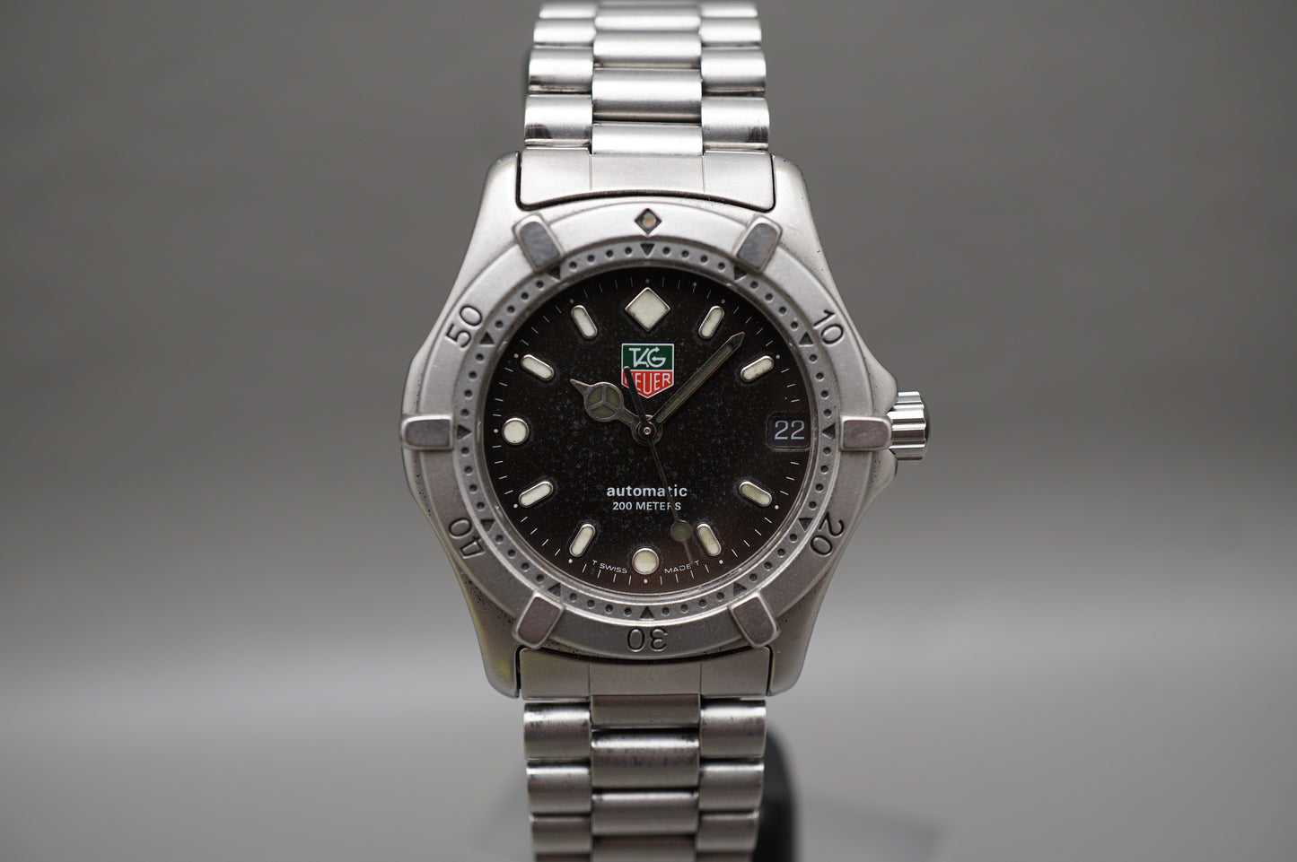 Vintage 1997 Tag Heuer 2000 669.213F Black Dial 200M Automatic Watch