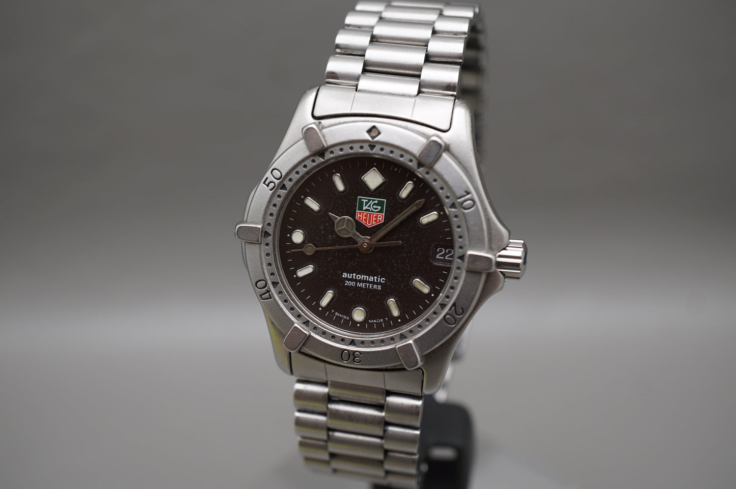 Vintage 1997 Tag Heuer 2000 669.213F Black Dial 200M Automatic Watch