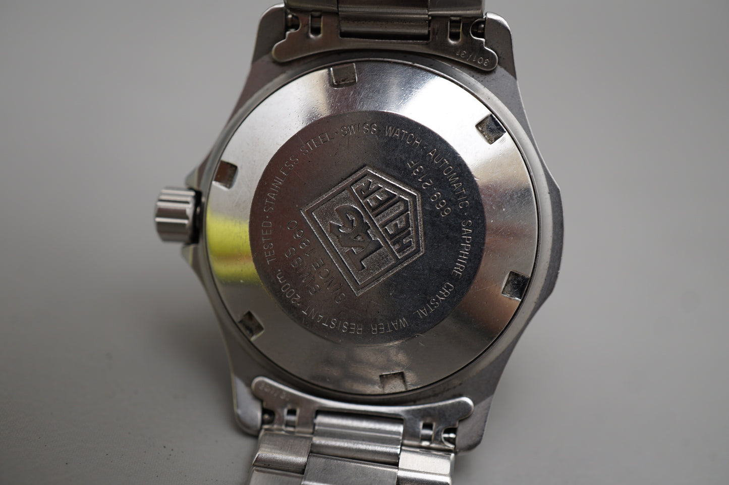 Vintage 1997 Tag Heuer 2000 669.213F Black Dial 200M Automatic Watch