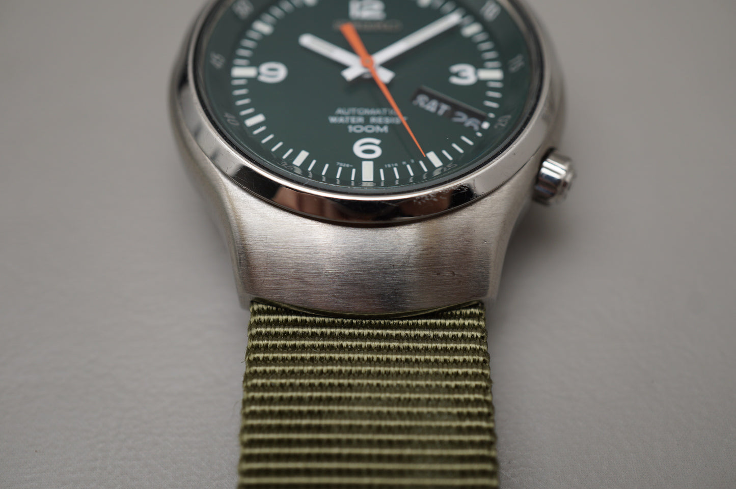 Seiko S-Wave SKX225 7S26-0110 Green Dial Automatic Watch Rare