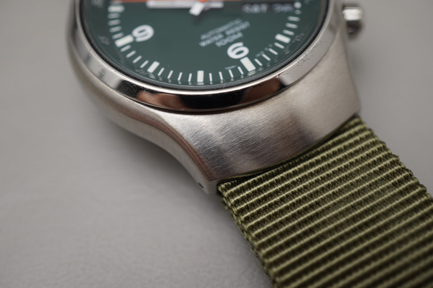 Seiko S-Wave SKX225 7S26-0110 Green Dial Automatic Watch Rare