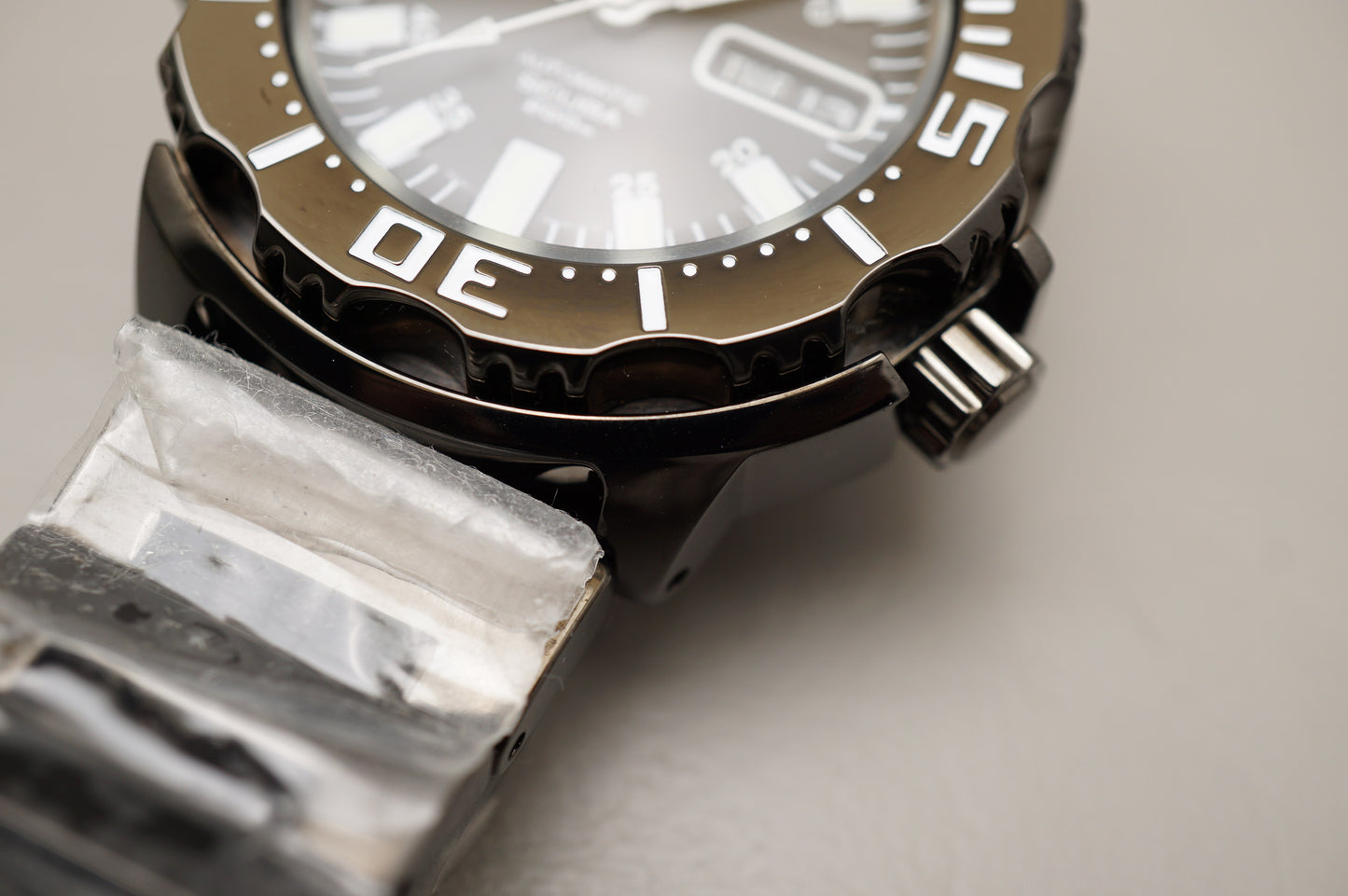 NOS Seiko SZEN002 7S26-03G0 Night Monster Black Ion Plated Automatic Watch