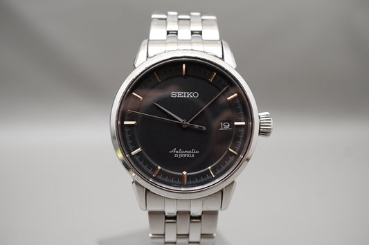 Seiko Presage SARX023 6R15 Black Dial Automatic Watch Original Bracelet