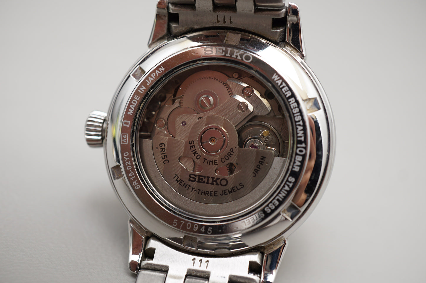 Seiko Presage SARX023 6R15 Black Dial Automatic Watch Original Bracelet