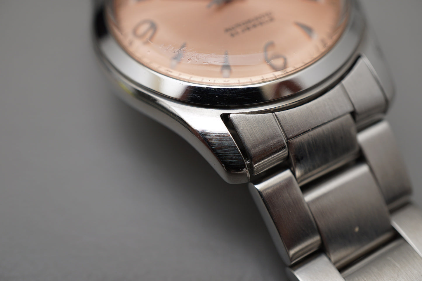 Vintage Orient Star 597302-70 Salmon Explorer Style Dial Automatic Watch