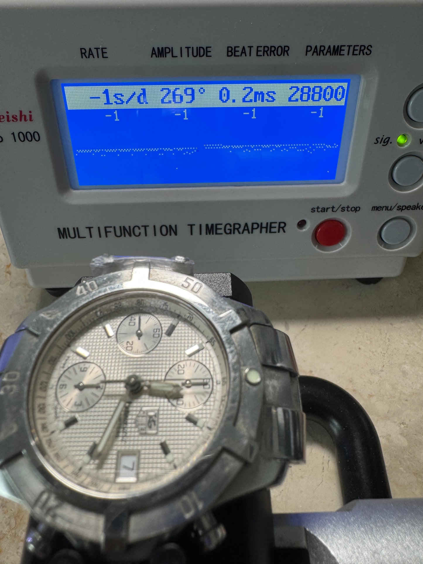 Tag Heuer CN2110 White Dial Swiss Automatic Chronograph Watch Original Bracelet