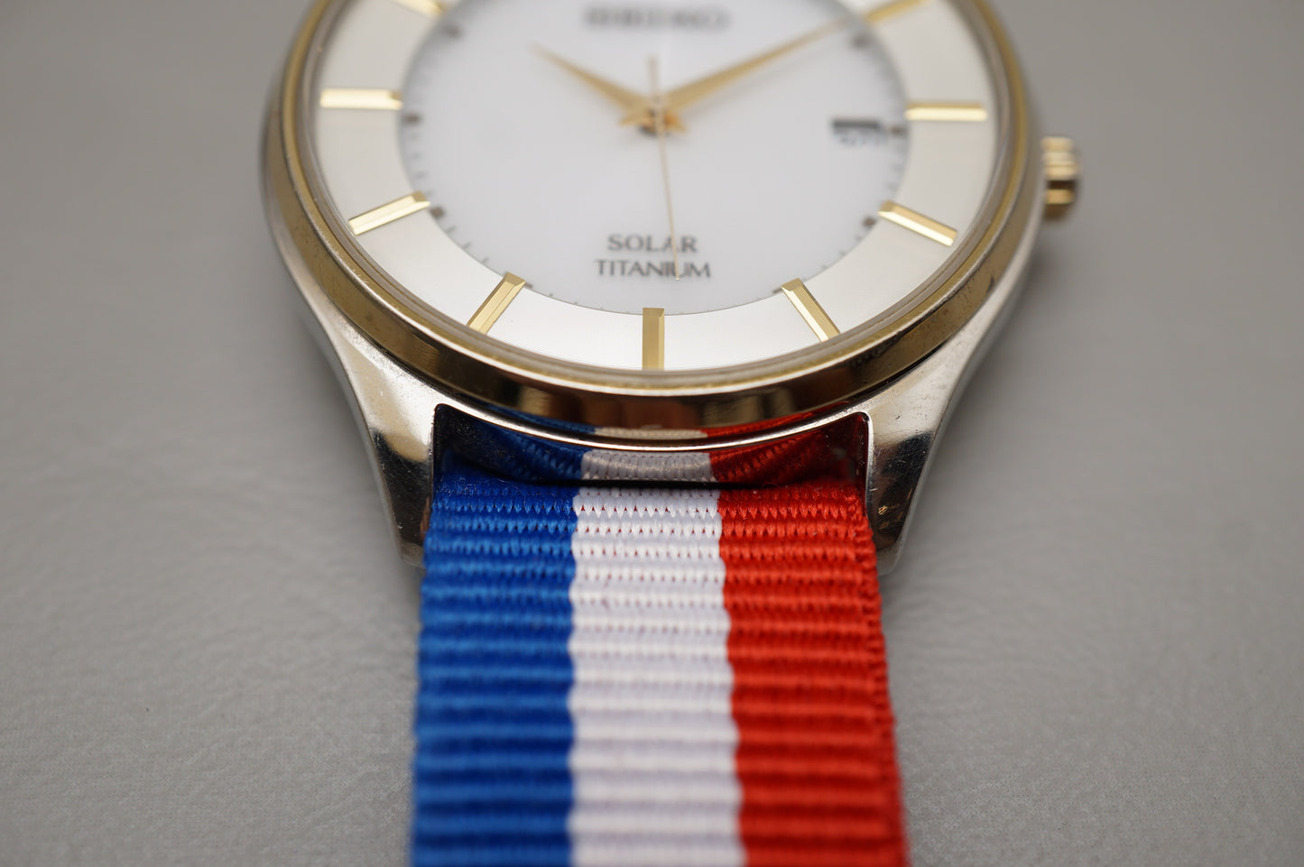 Seiko Selection SBPX104 V157 White Dial Titanium Solar Quartz JDM Watch