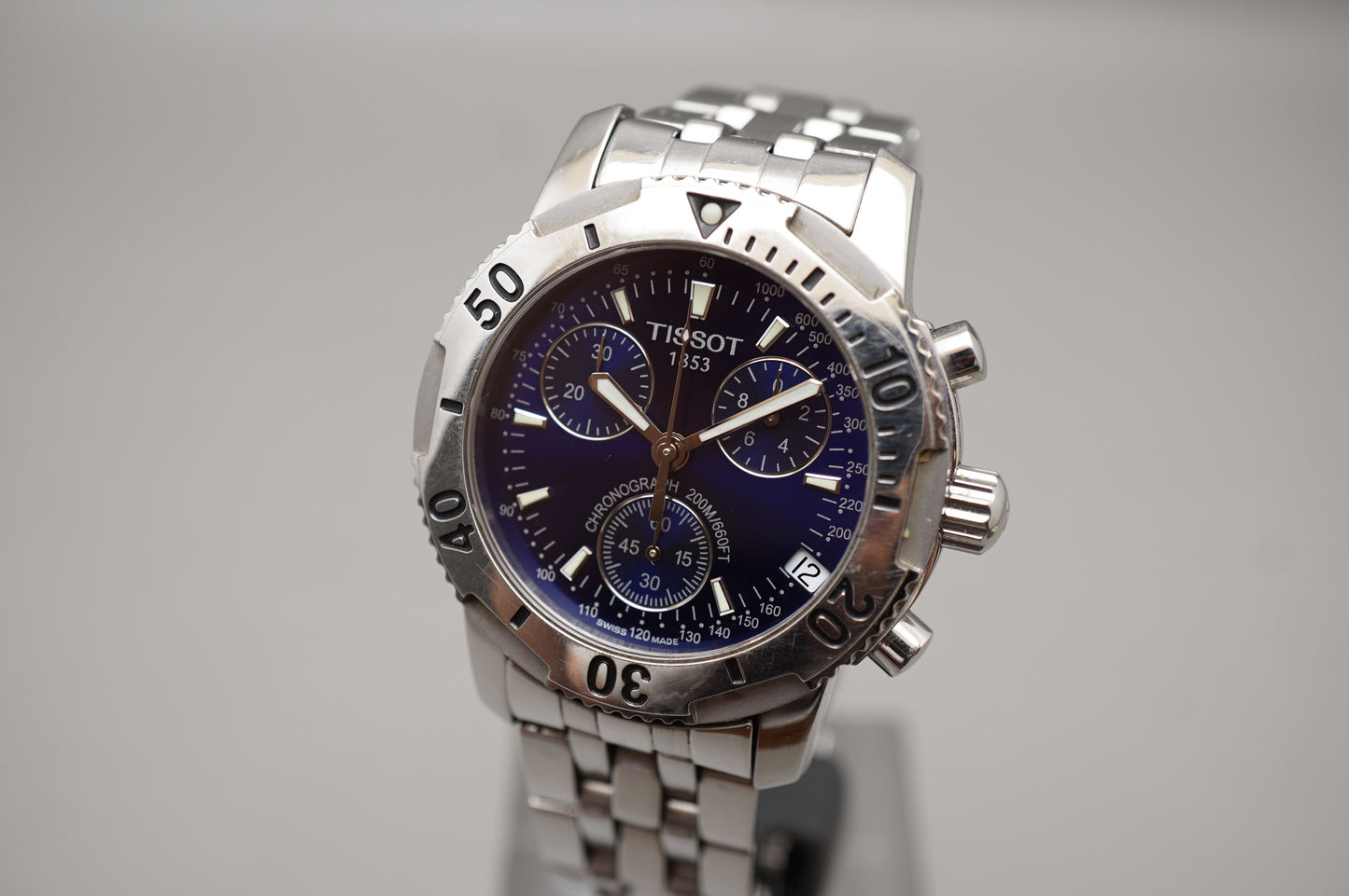 Tissot 1853 T362/462 Prs 200 Blue Dial Chronograph Quartz Watch READ