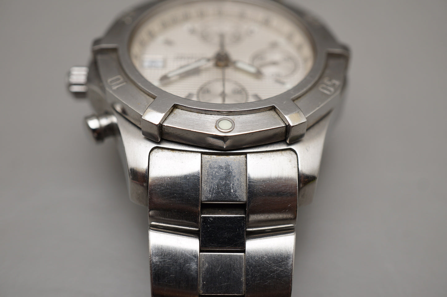 Tag Heuer CN2110 White Dial Swiss Automatic Chronograph Watch Original Bracelet