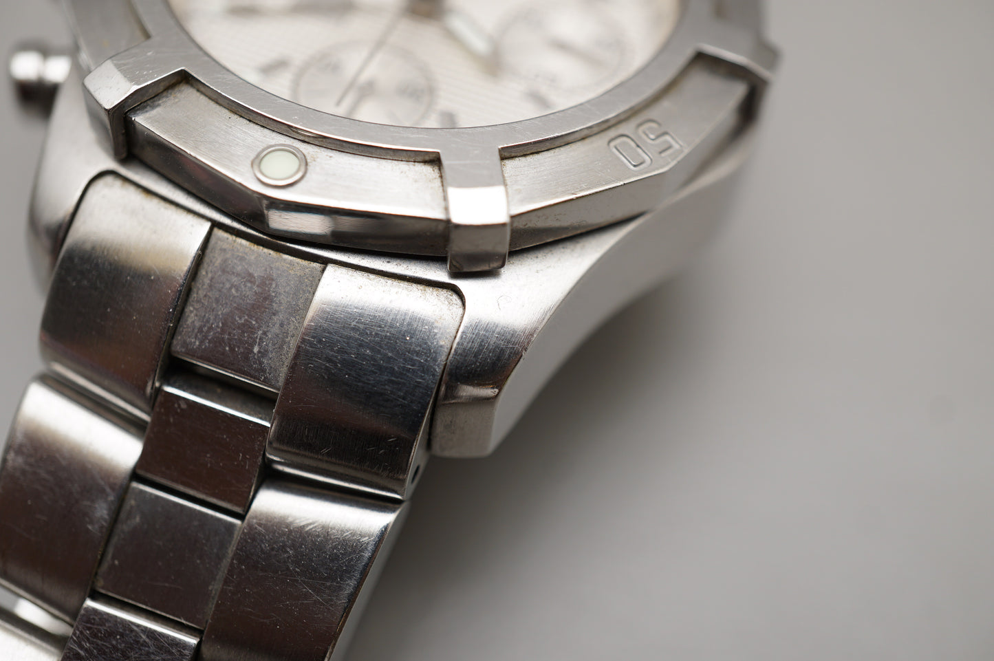 Tag Heuer CN2110 White Dial Swiss Automatic Chronograph Watch Original Bracelet