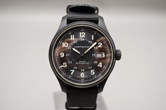 Hamilton Khaki Field H70575733 PVD Black Titanium Automatic Swiss Watch