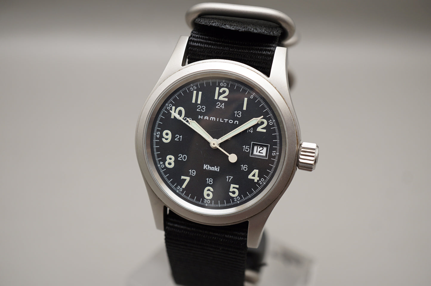 Hamilton Khaki Field 6361 Black Dial 38mm Quartz Watch