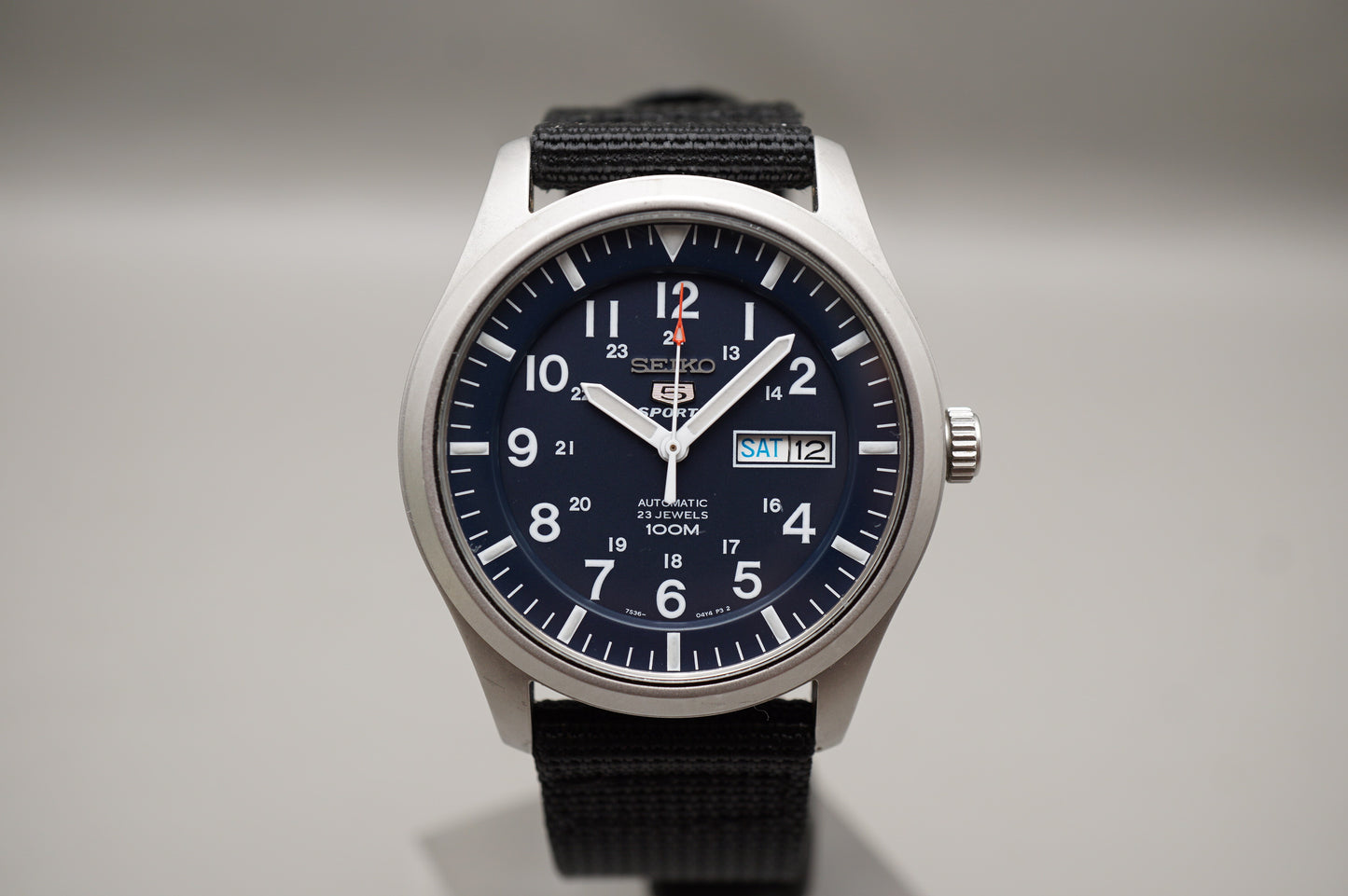 Seiko 5 Sports SNZG11 7S36 Blue Dial Field Style Automatic Watch
