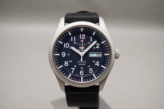Seiko 5 Sports SNZG11 7S36 Blue Dial Field Style Automatic Watch