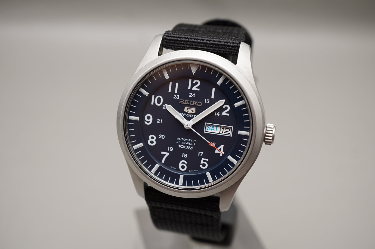 Seiko 5 Sports SNZG11 7S36 Blue Dial Field Style Automatic Watch