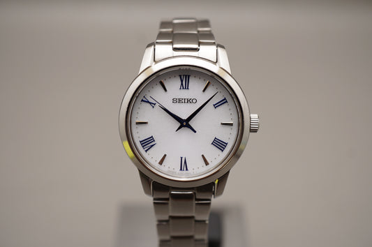 Seiko Selection STPX047 V131 White Roman Numeral Dial Ladies Solar Quartz Watch