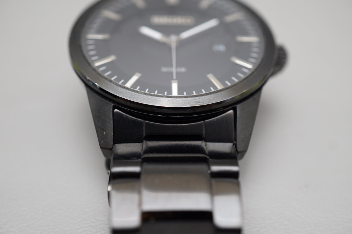 Seiko V147-0AV0 Black Tone PVD Solar Quartz JDM Watch