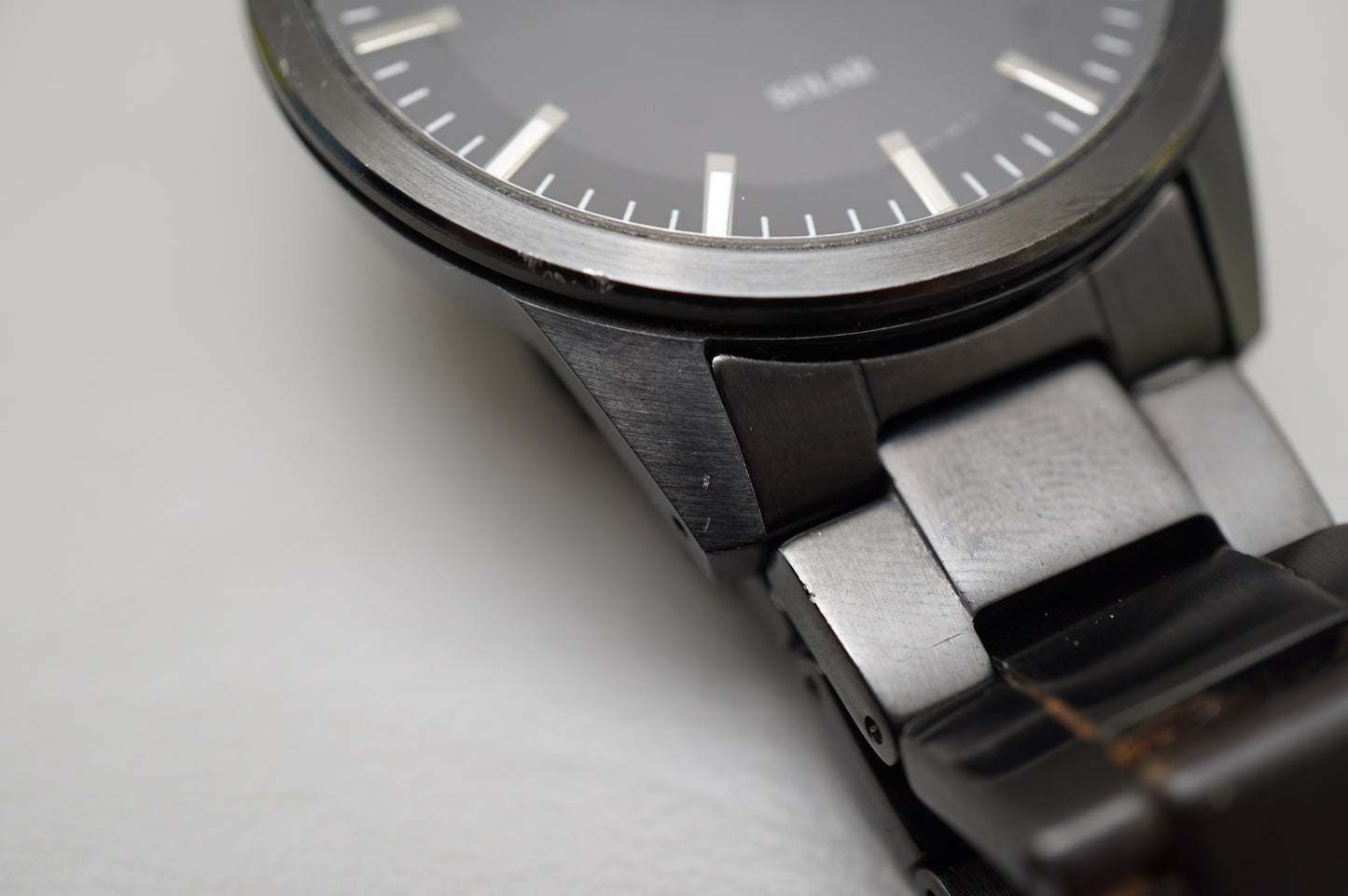 Seiko V147-0AV0 Black Tone PVD Solar Quartz JDM Watch