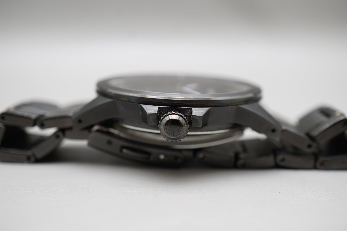 Seiko V147-0AV0 Black Tone PVD Solar Quartz JDM Watch