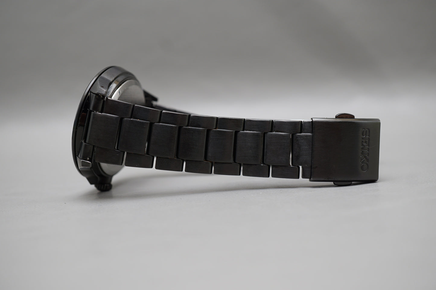 Seiko V147-0AV0 Black Tone PVD Solar Quartz JDM Watch