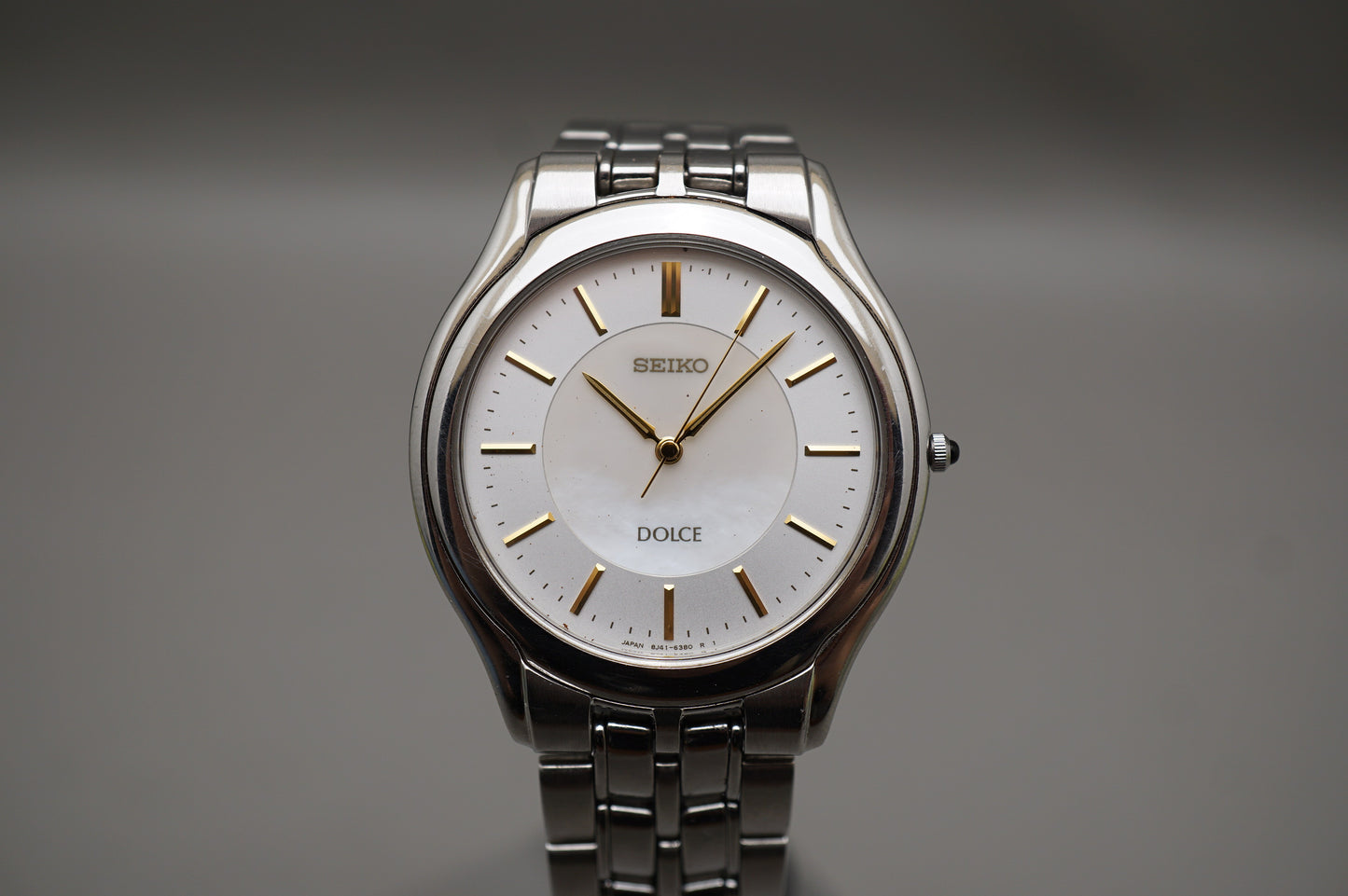 Vintage Seiko Dolce 8J41-6030 Pearled Sector Dial Quartz Watch