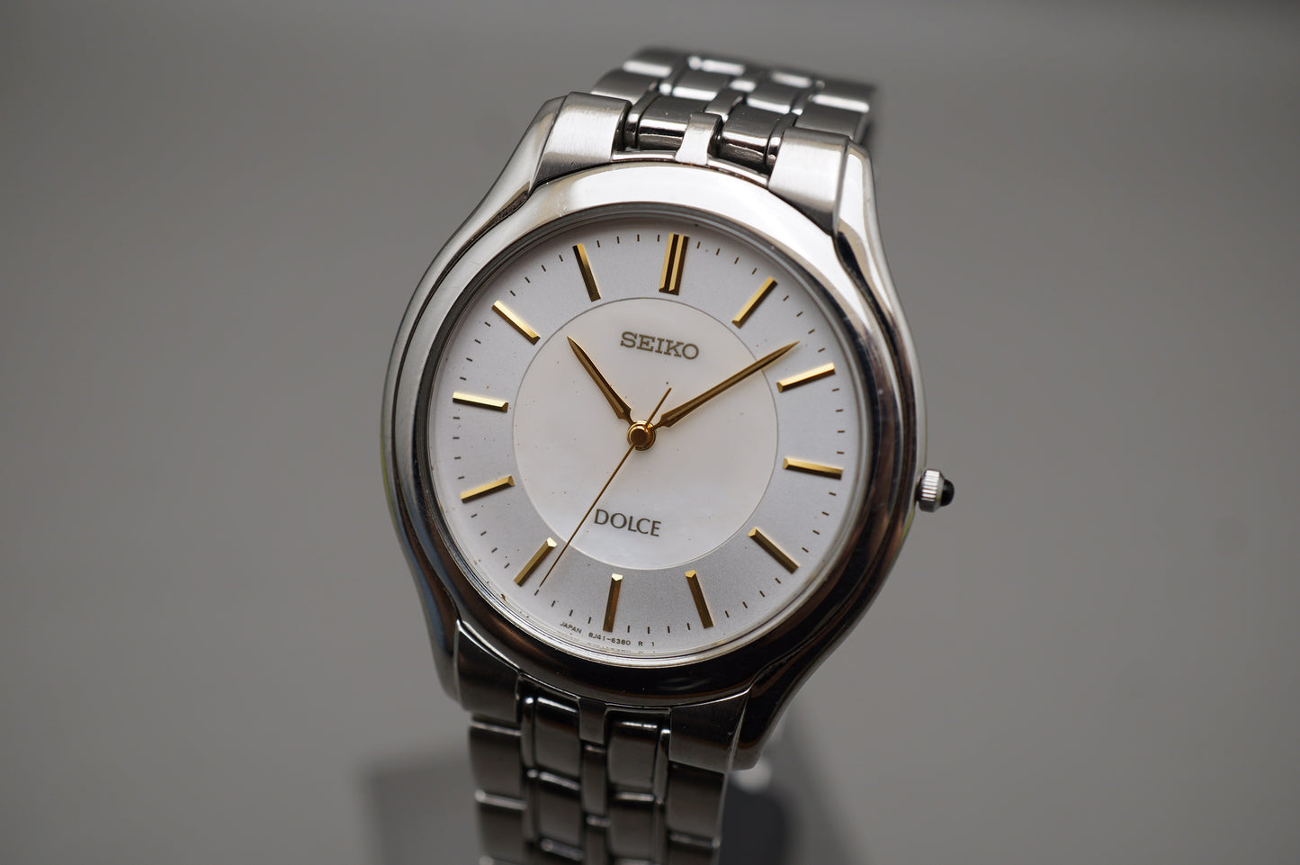 Vintage Seiko Dolce 8J41-6030 Pearled Sector Dial Quartz Watch
