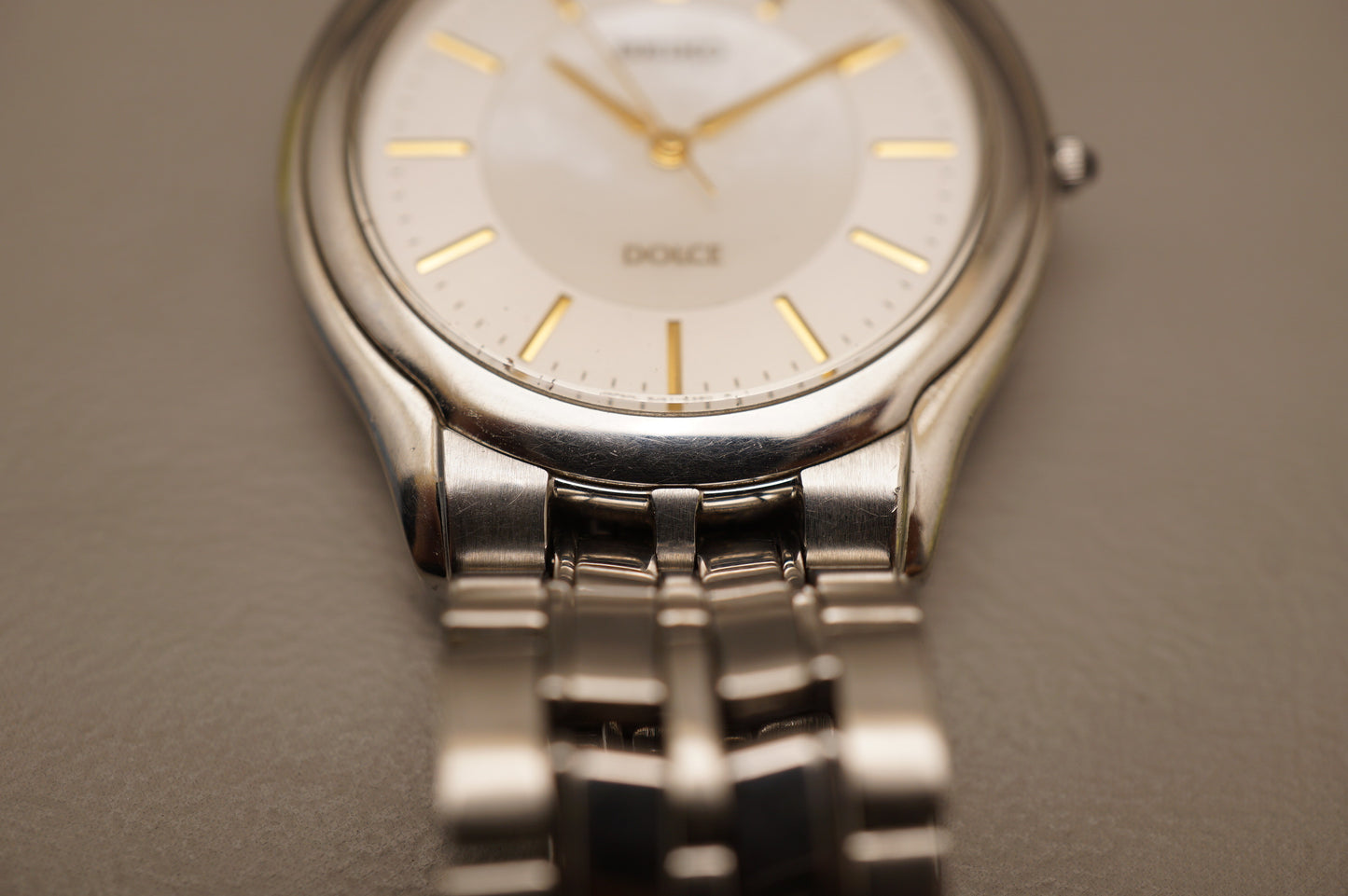 Vintage Seiko Dolce 8J41-6030 Pearled Sector Dial Quartz Watch