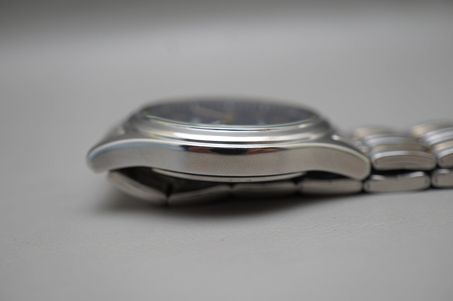Seiko Spirit SBPN057 V145 Blue Dial Two Tone Solar Quartz Watch