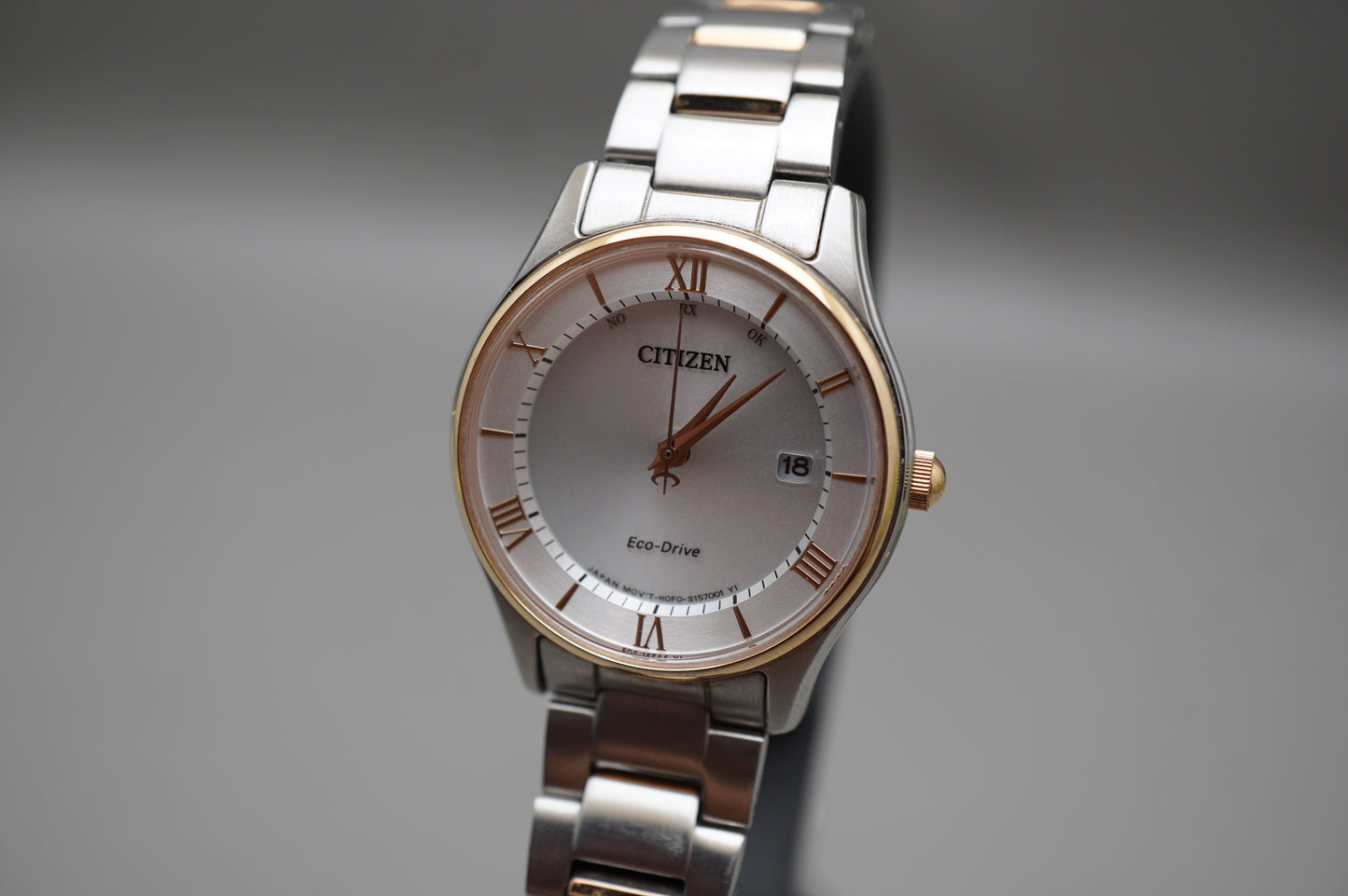 Citizen Collection ES0002-57A Rose Gold Two Tone Solar Quartz Ladies Watch