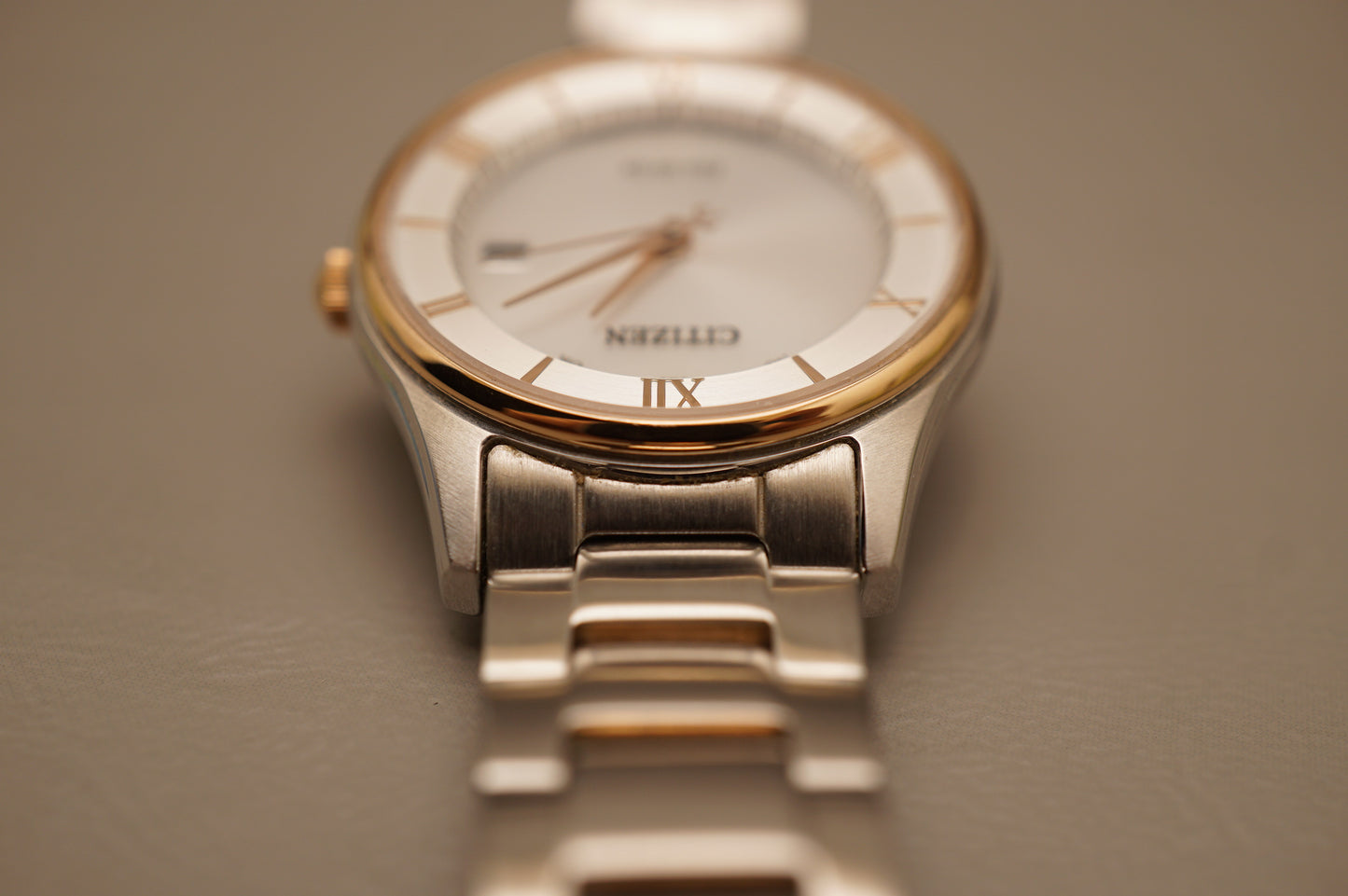 Citizen Collection ES0002-57A Rose Gold Two Tone Solar Quartz Ladies Watch