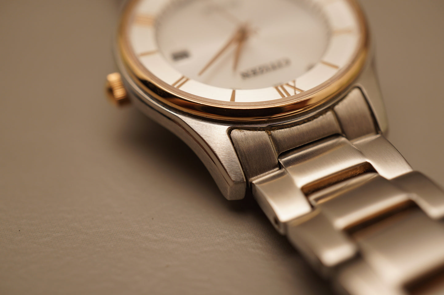 Citizen Collection ES0002-57A Rose Gold Two Tone Solar Quartz Ladies Watch