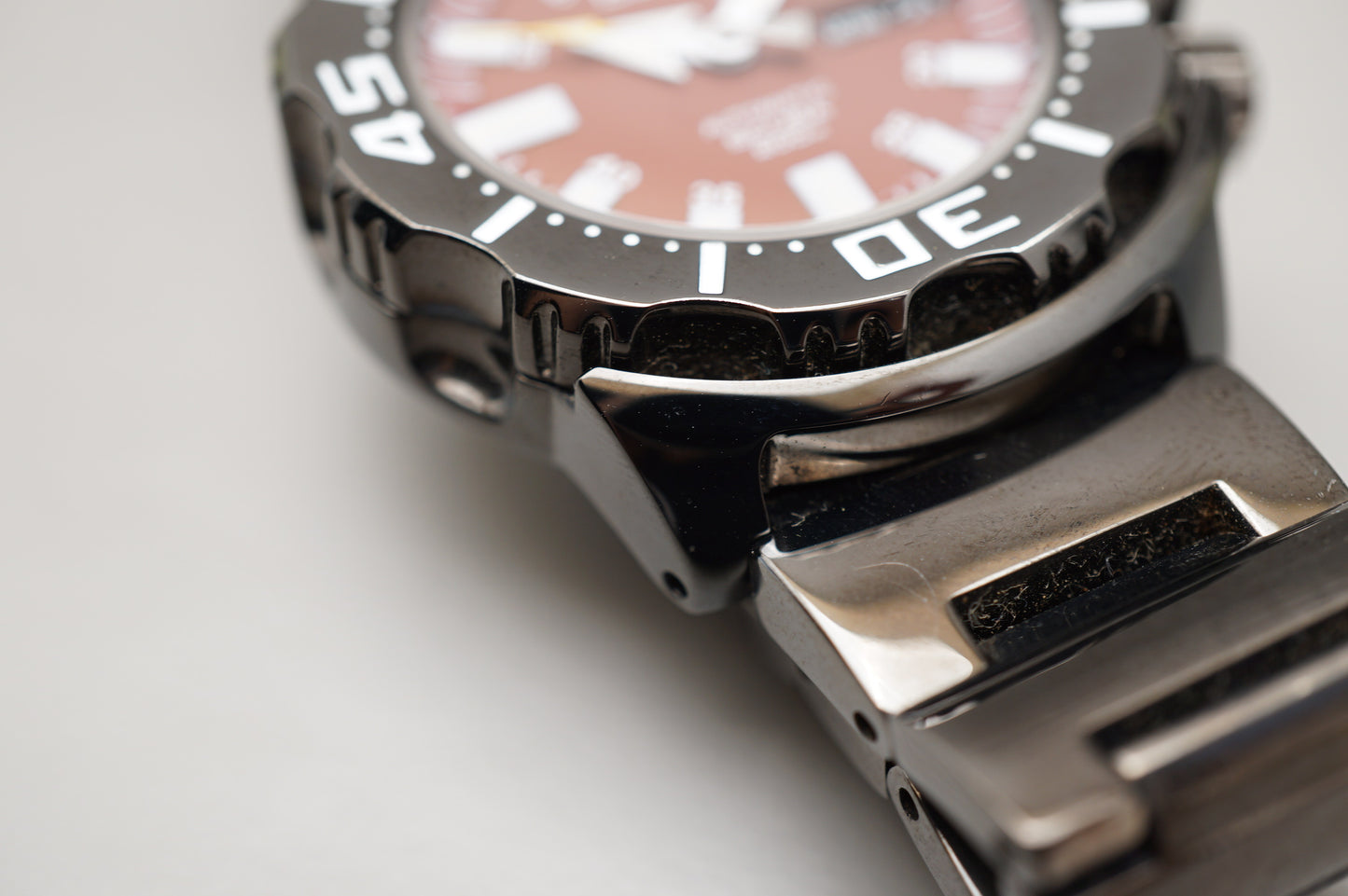 Seiko SZEN007 7S26-03G0 Red Night Monster Black Ion Plated Automatic Watch