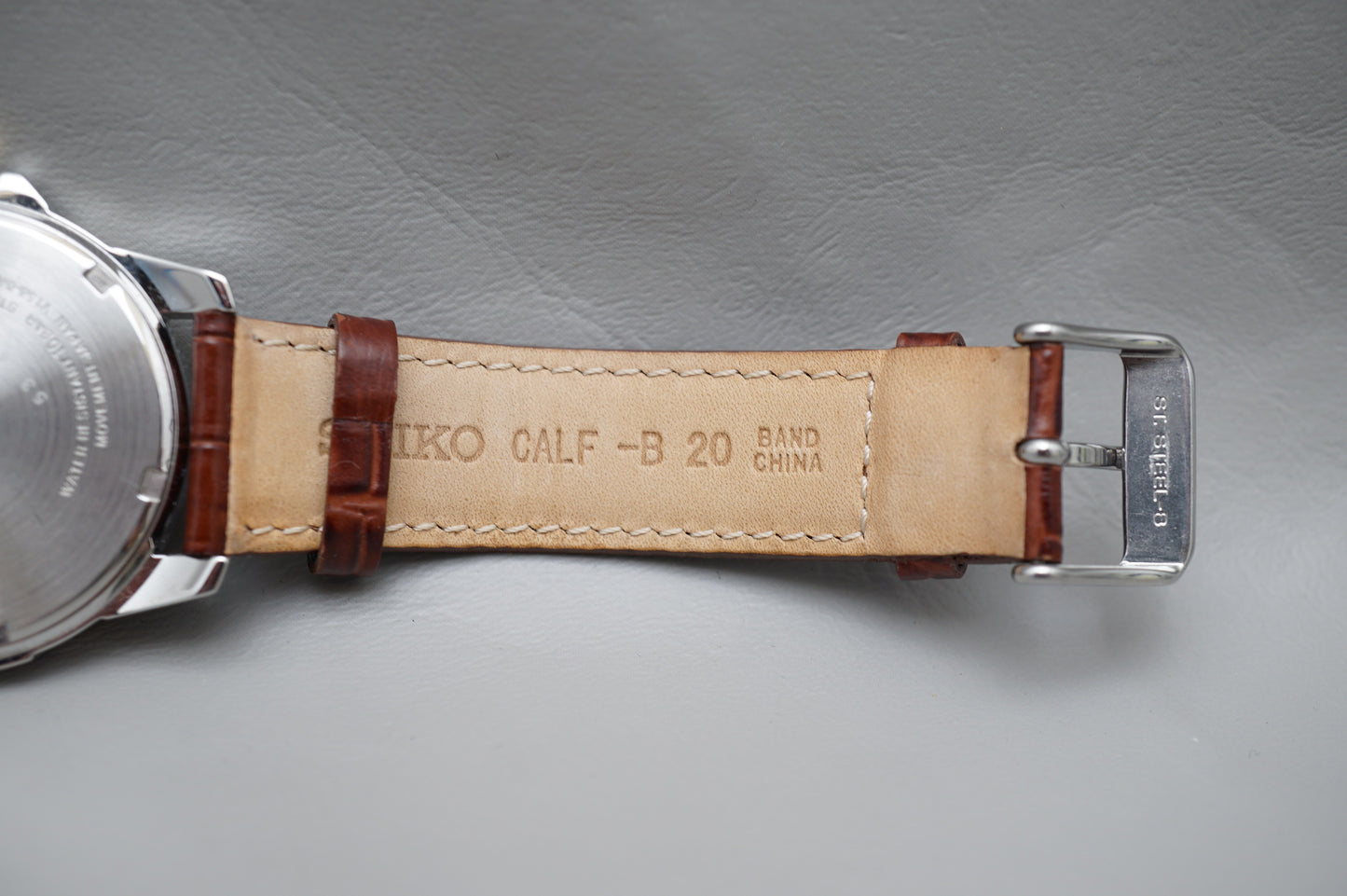 Seiko Essentials SNE102 V158 Two Tone Blue Dial Solar 100M Quartz Watch