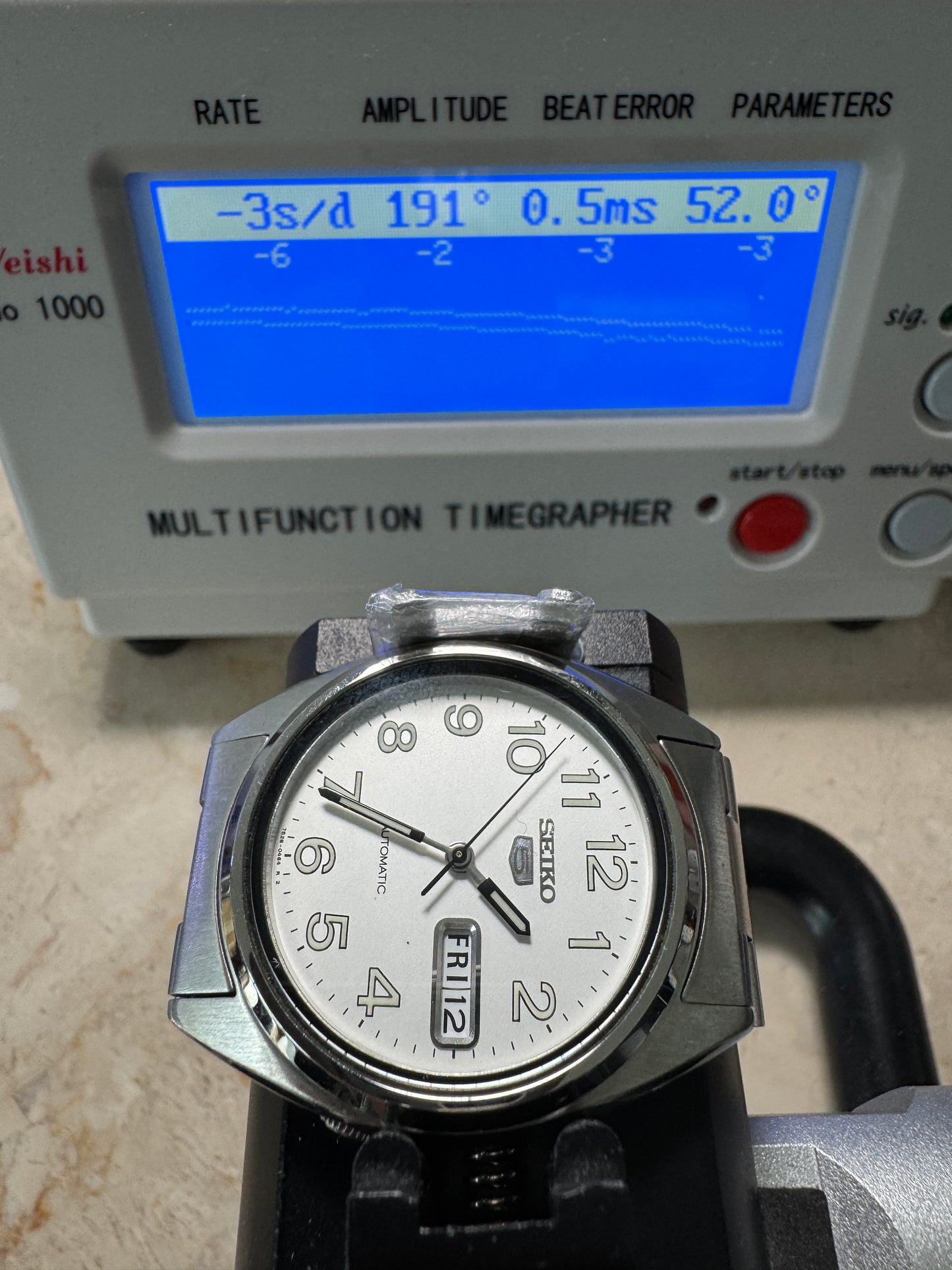 Seiko 5 SNXP15 7S26 Numeric White Dial Automatic Watch Original Bracelet