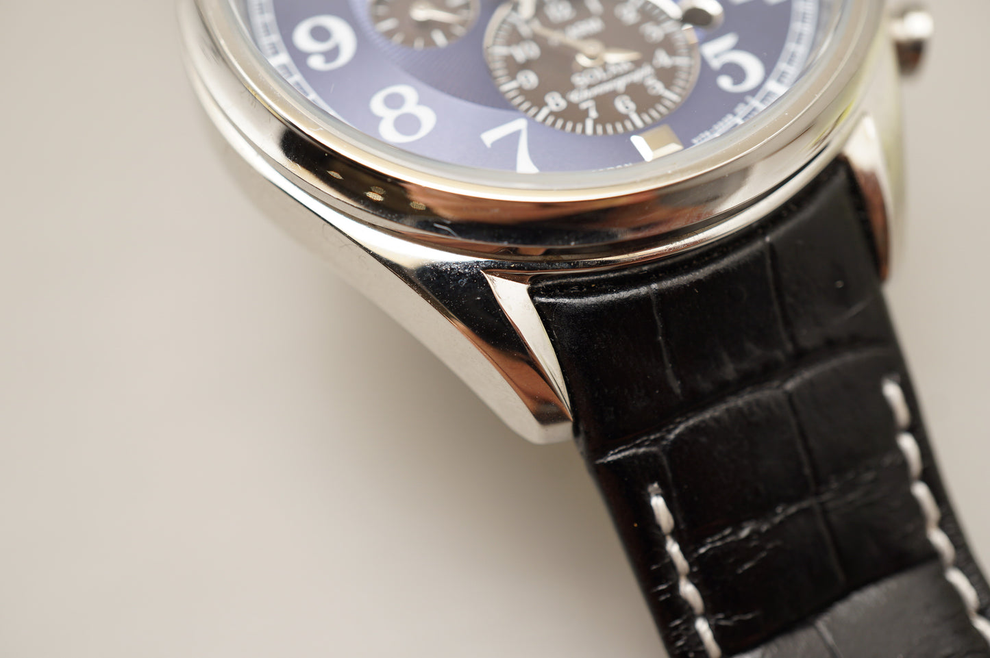Seiko SSC209 V158 Blue Dial Alarm Chronograph Solar Quartz Watch