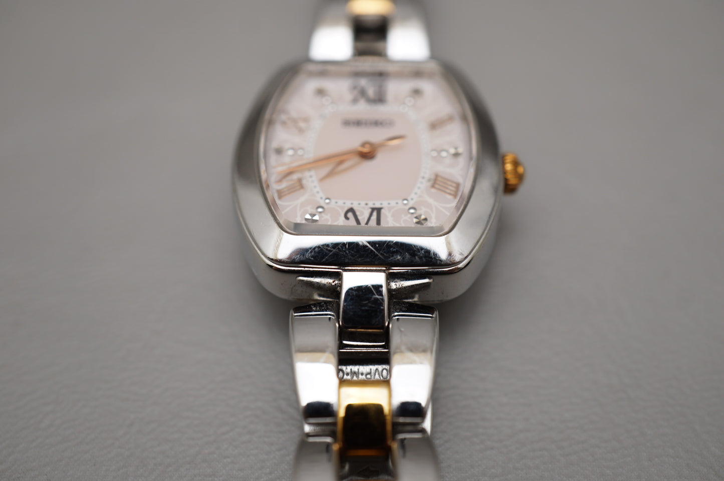 Seiko Selection SWFH037 1B21 Rose Dial Radio Wave Solar Quartz Ladies Watch