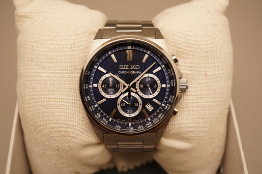 Seiko Selection SBTR033 8T63 S-Series Dark Blue Dial Quartz Chronograph Watch