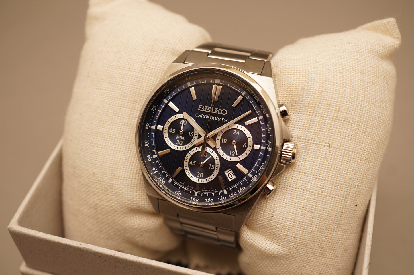 Seiko Selection SBTR033 8T63 S-Series Dark Blue Dial Quartz Chronograph Watch