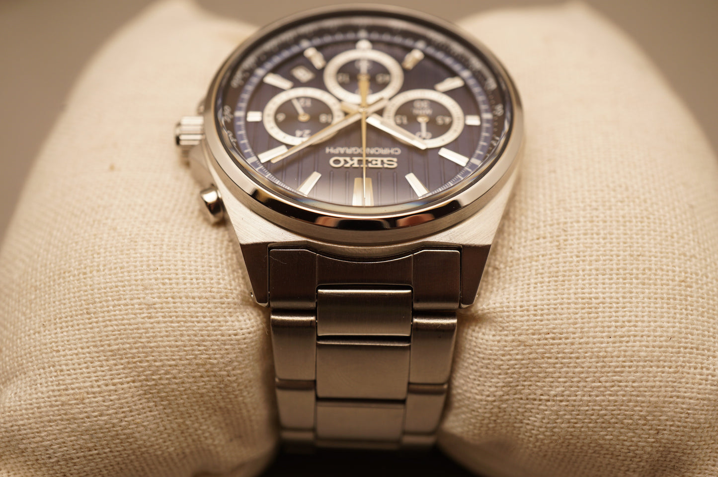 Seiko Selection SBTR033 8T63 S-Series Dark Blue Dial Quartz Chronograph Watch
